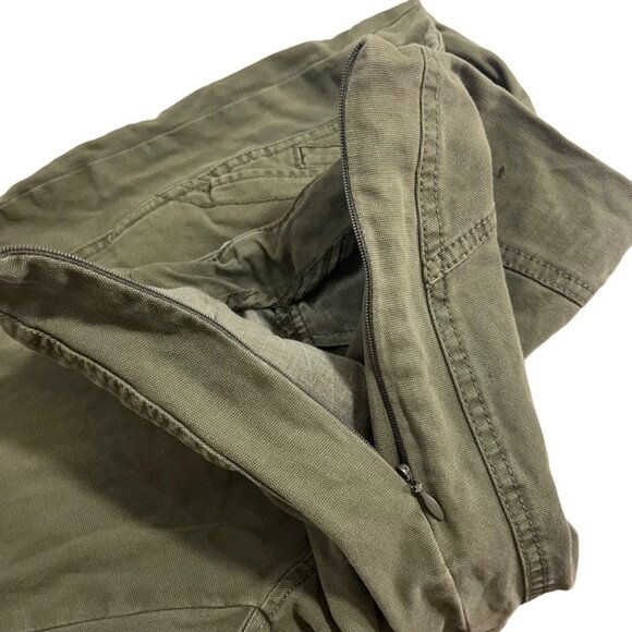 40% off! Sundance women’s pants 29 US 8 green canvas side zip cargo style low ri - Picture 3 of 6